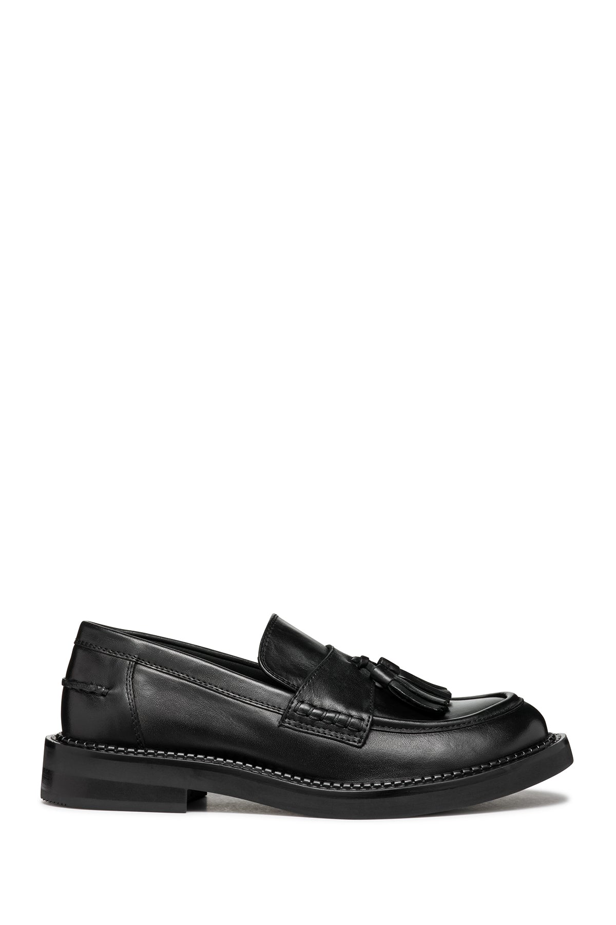 Geox Women's Black Serilda Leather Masculine Loafer D46WYH00043C9999 | Derimod