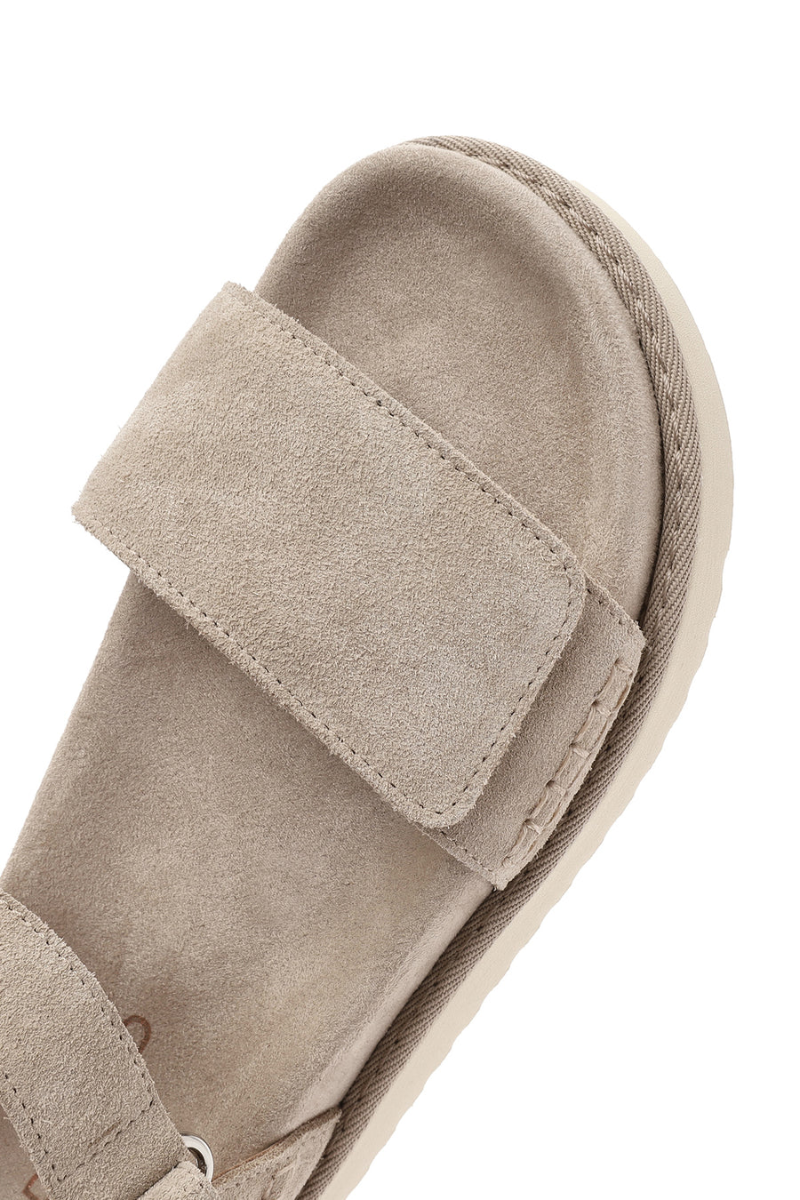 Women's Beige Chunky Suede Leather Sandals