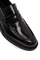 Erkek Siyah Deri Casual Loafer | Derimod
