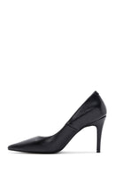 Women's Black Leather Stiletto | Derimod