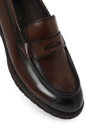 Erkek Kahverengi Deri Casual Loafer | Derimod