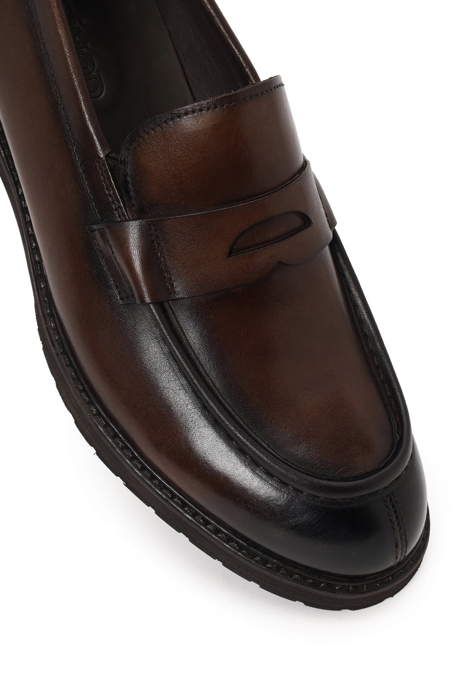 Erkek Kahverengi Deri Casual Loafer