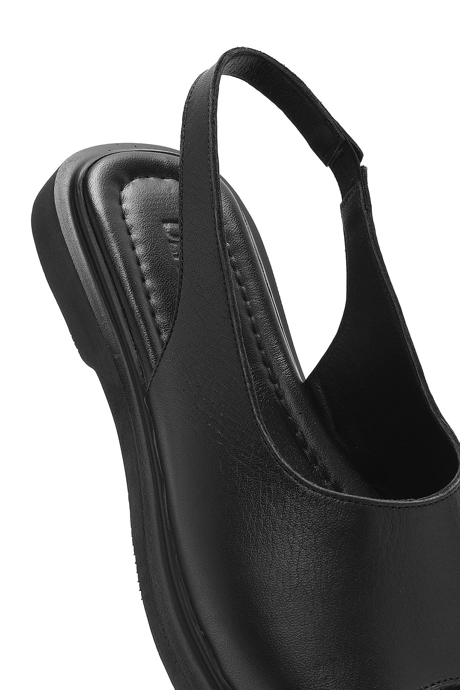 Women's Black Leather Sandals