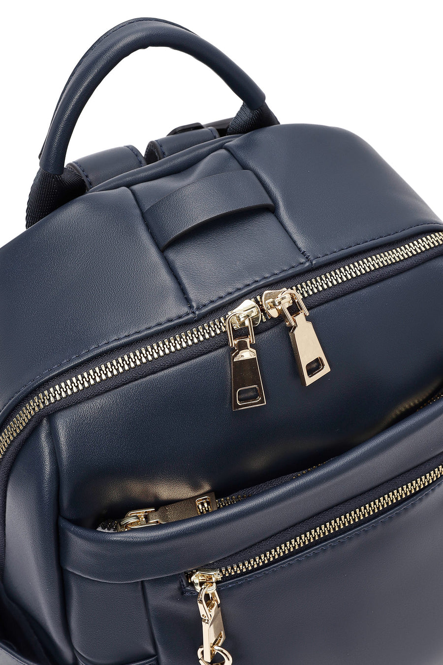 Women's Navy Blue Accessory Detailed Backpack