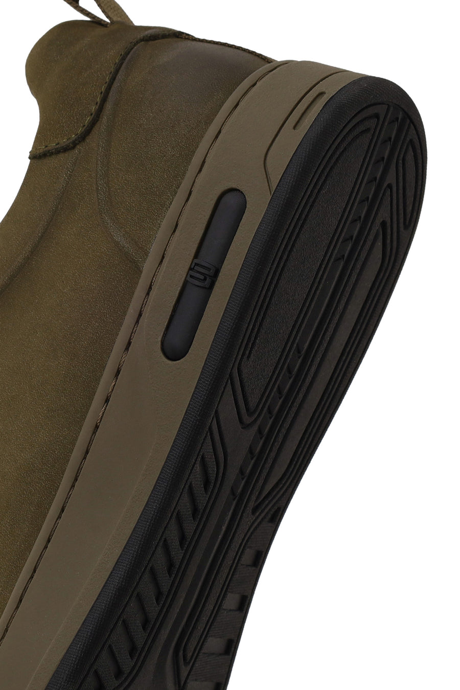 Male Khaki Lace-up Nubuck Leather Sneaker