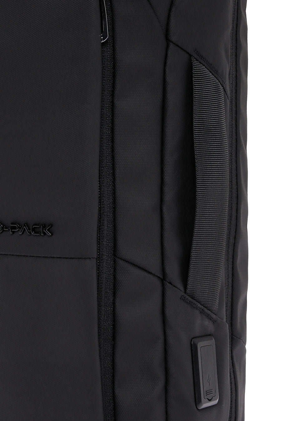 D-Pack Unisex Black Technological Fabric Backpack