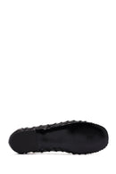 Women's Black Knitted Ballerinas | Derimod