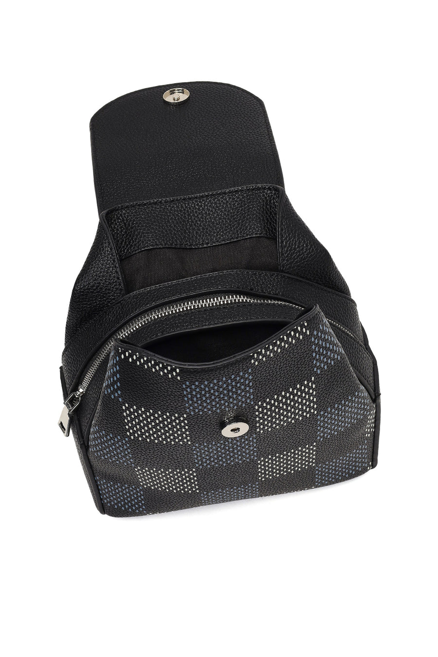 Women's Black Printed Backpack