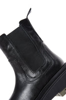 Women's Black Leather Thick Soled Chelsea Boots | Derimod