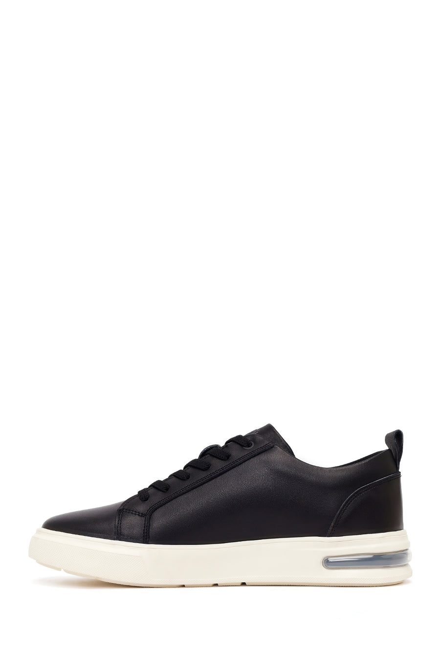 Male Black Lace-Up Leather Sneaker