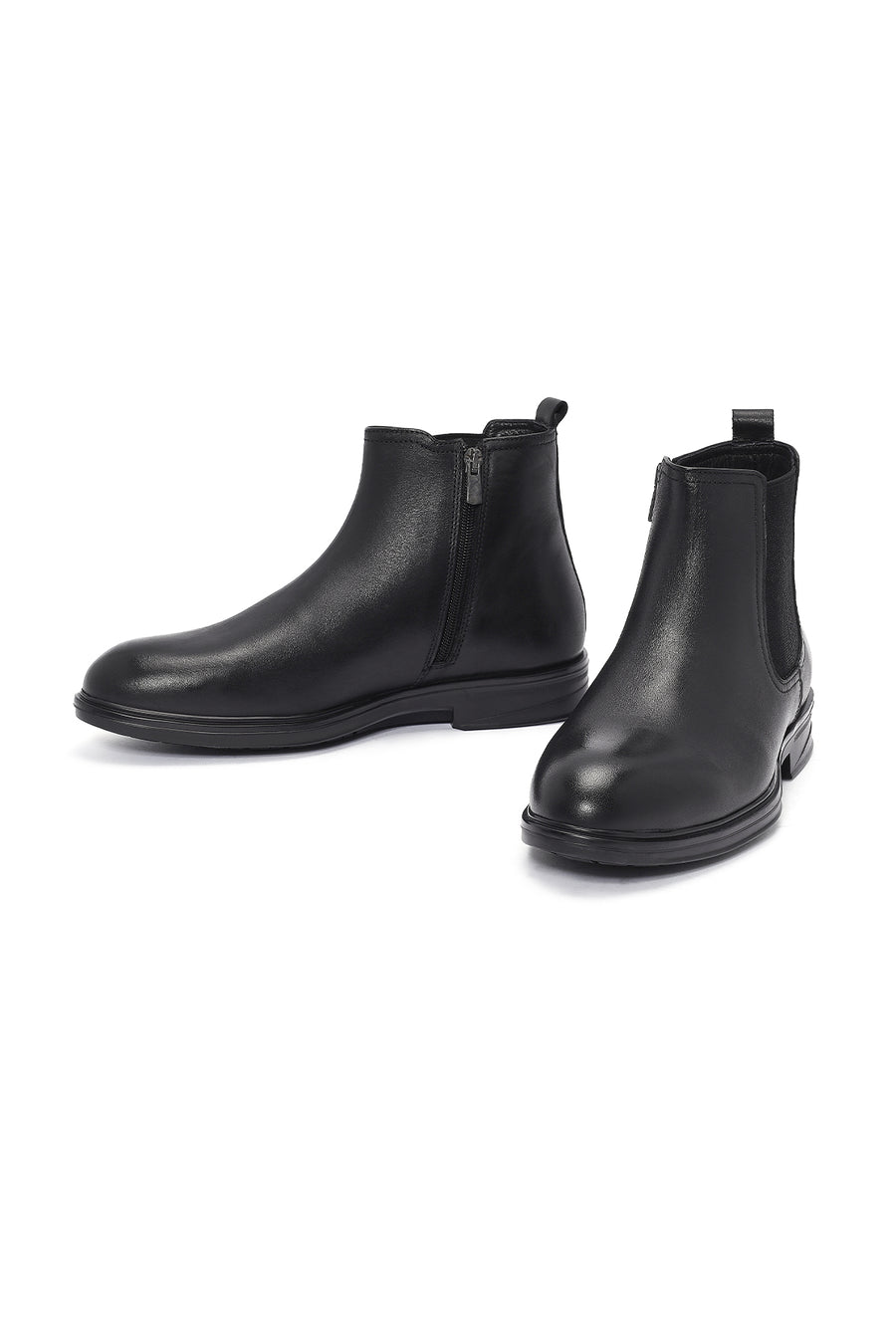 Men's Black Leather Chelsea Boots