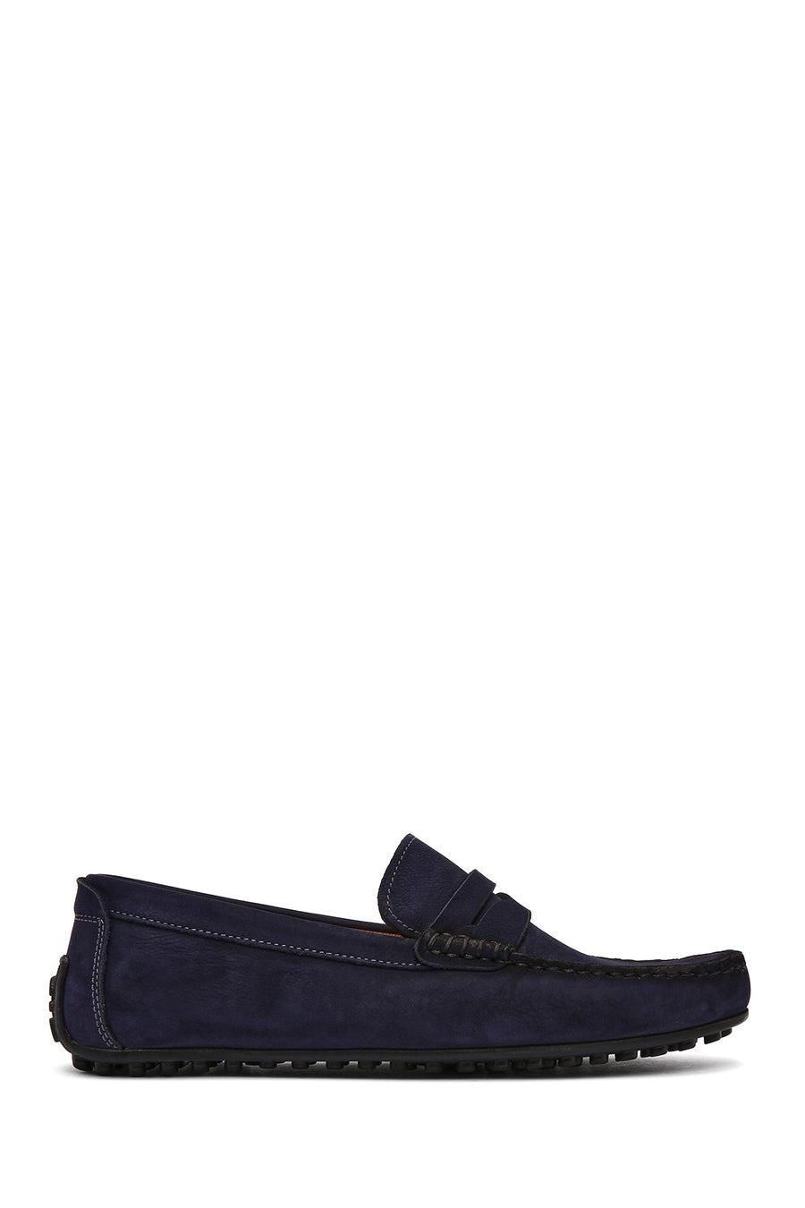 Men's Navy Blue Nubuck Leather Casual Loafer 25SFD7545V3 | Derimod