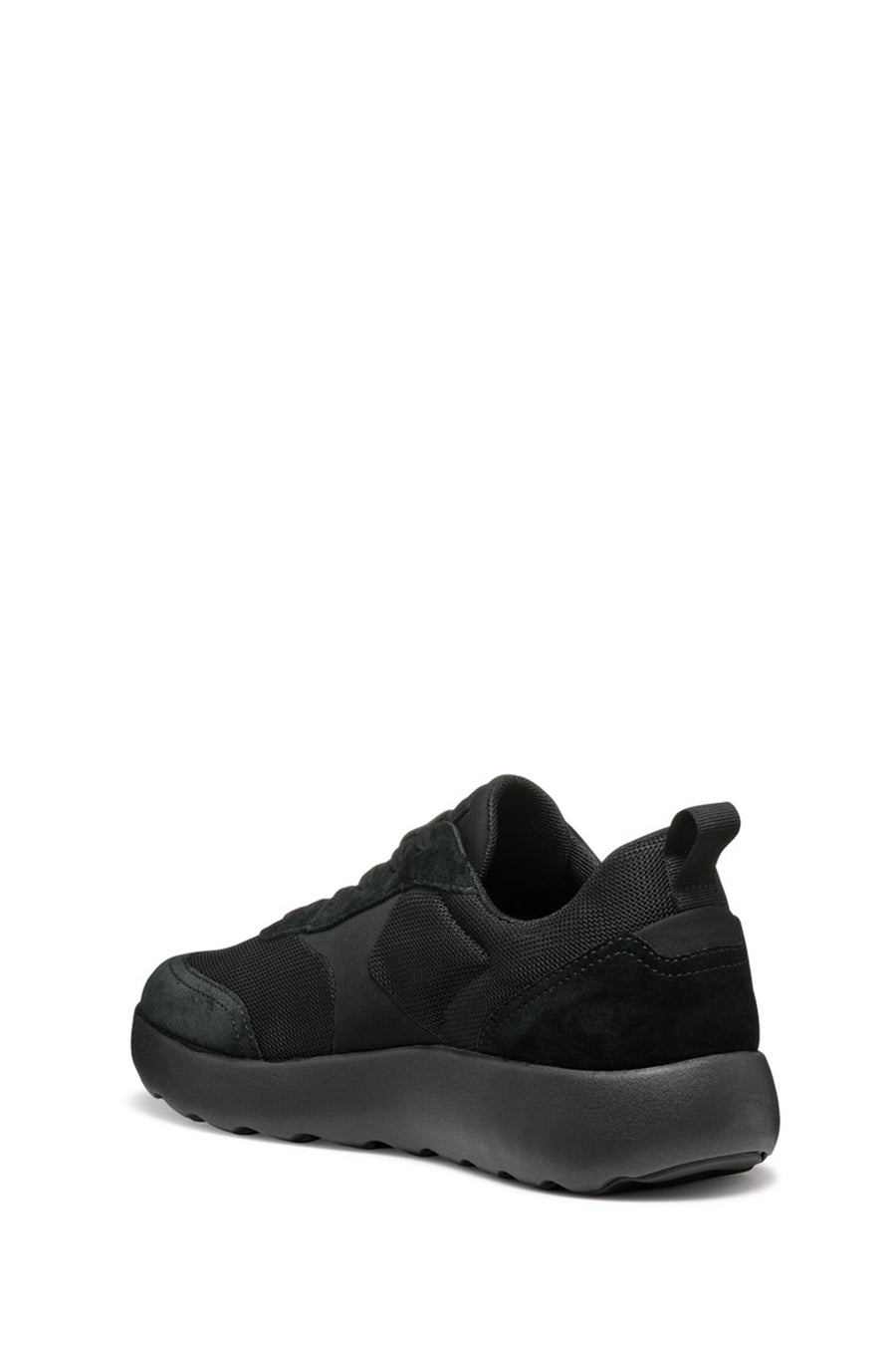 Geox Men's Black U Xtors D -Mesh + Suede Lace-Up Leather Sneakers