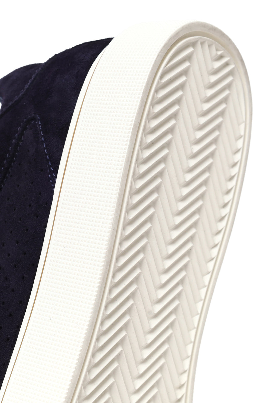 Male Navy Lace-up Suede Leather Sneaker