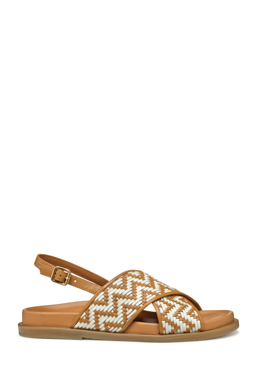 Geox Women Camel D Adelash E - Shi.Goat Lea Knitted Leather Sandals D55YWE000TCC5F1S | Derimod