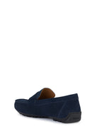 Geox Men's Navy Blue Kosmopolis + Grip Suede Leather Casual Loafer | Derimod