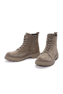 Men's Beige Leather Boots | Derimod