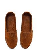 Woman Tan Thick-Soled Suede Comfort Loafer | Derimod