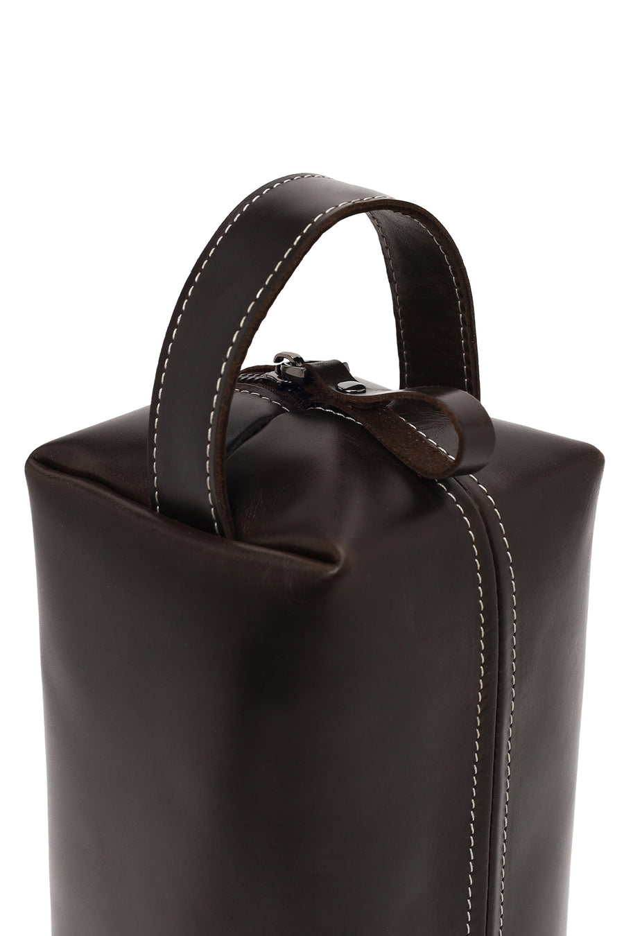 Male Dark Brown Leather Handbag