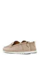 Men's Beige Nubuck Leather Casual Loafer | Derimod