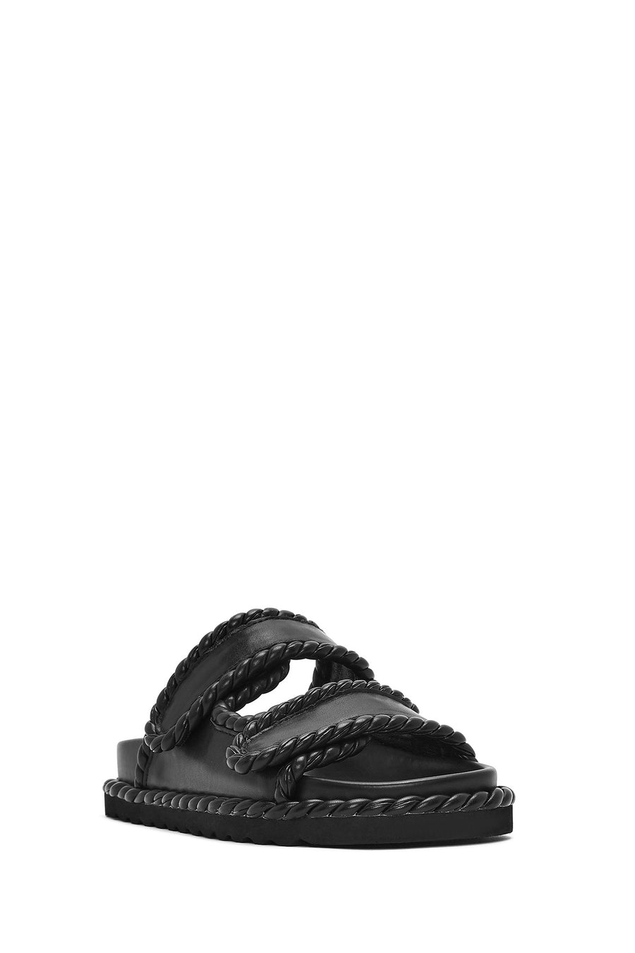 Women's Black Strappy Slippers