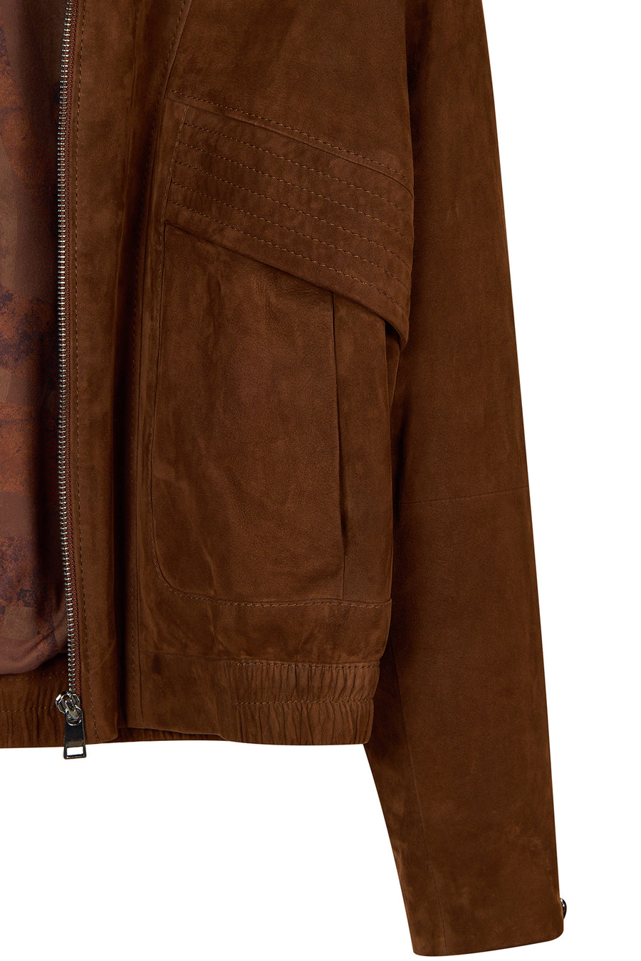 Juliana Woman Brown Short Oversize Suede Jacket