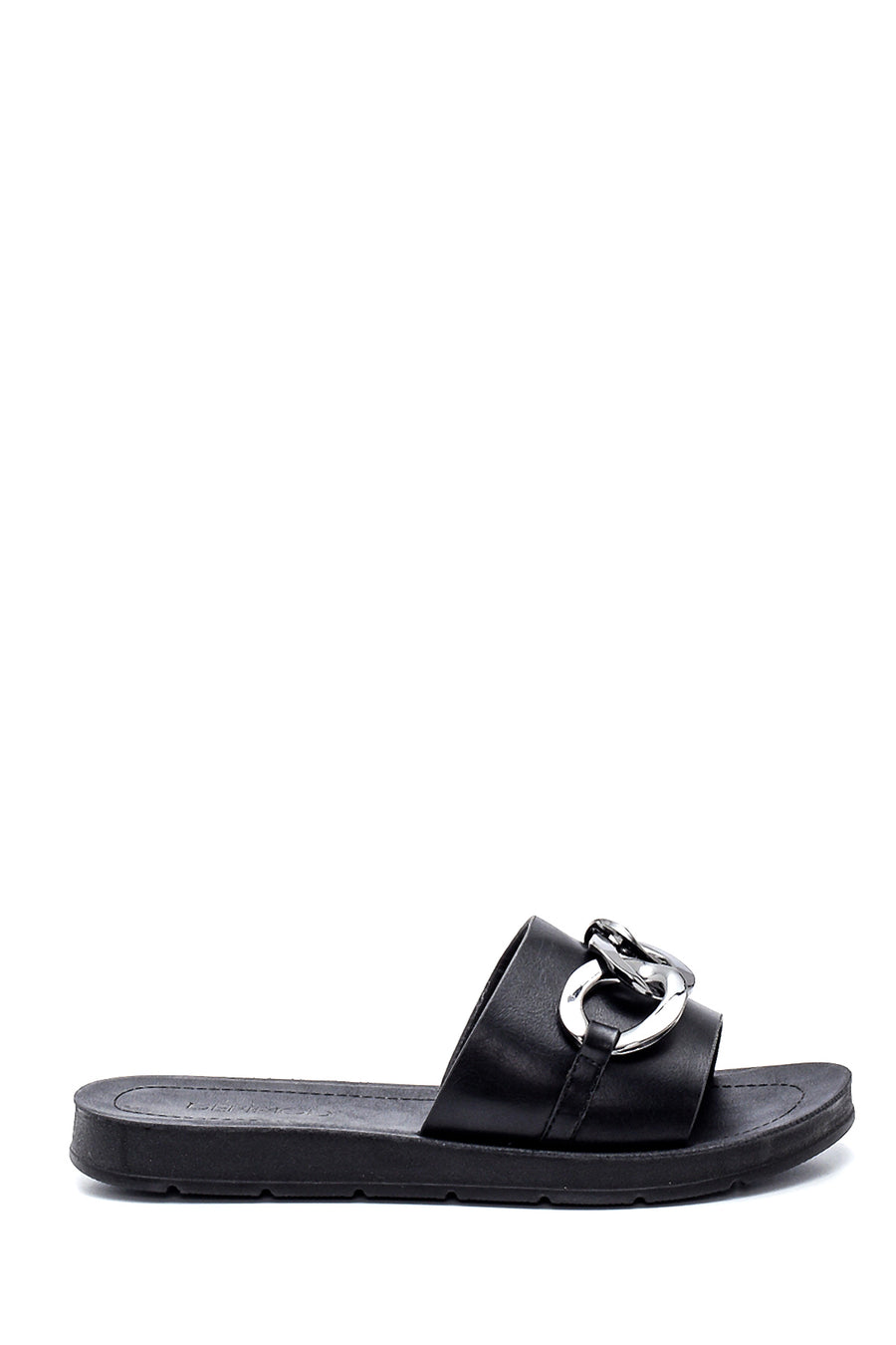 Women's Chain Detailed Slippers 21SFE467718 | Derimod