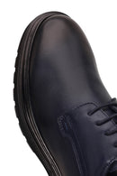 Derimod Fly Male Navy Blue Lace-Up Thick-Soled Leather Casual Shoes | Derimod