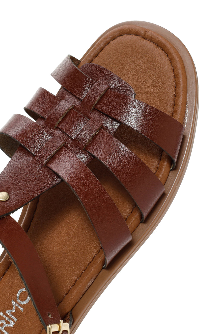 Women's Brown Ankle Strap Leather Bodrum Sandals