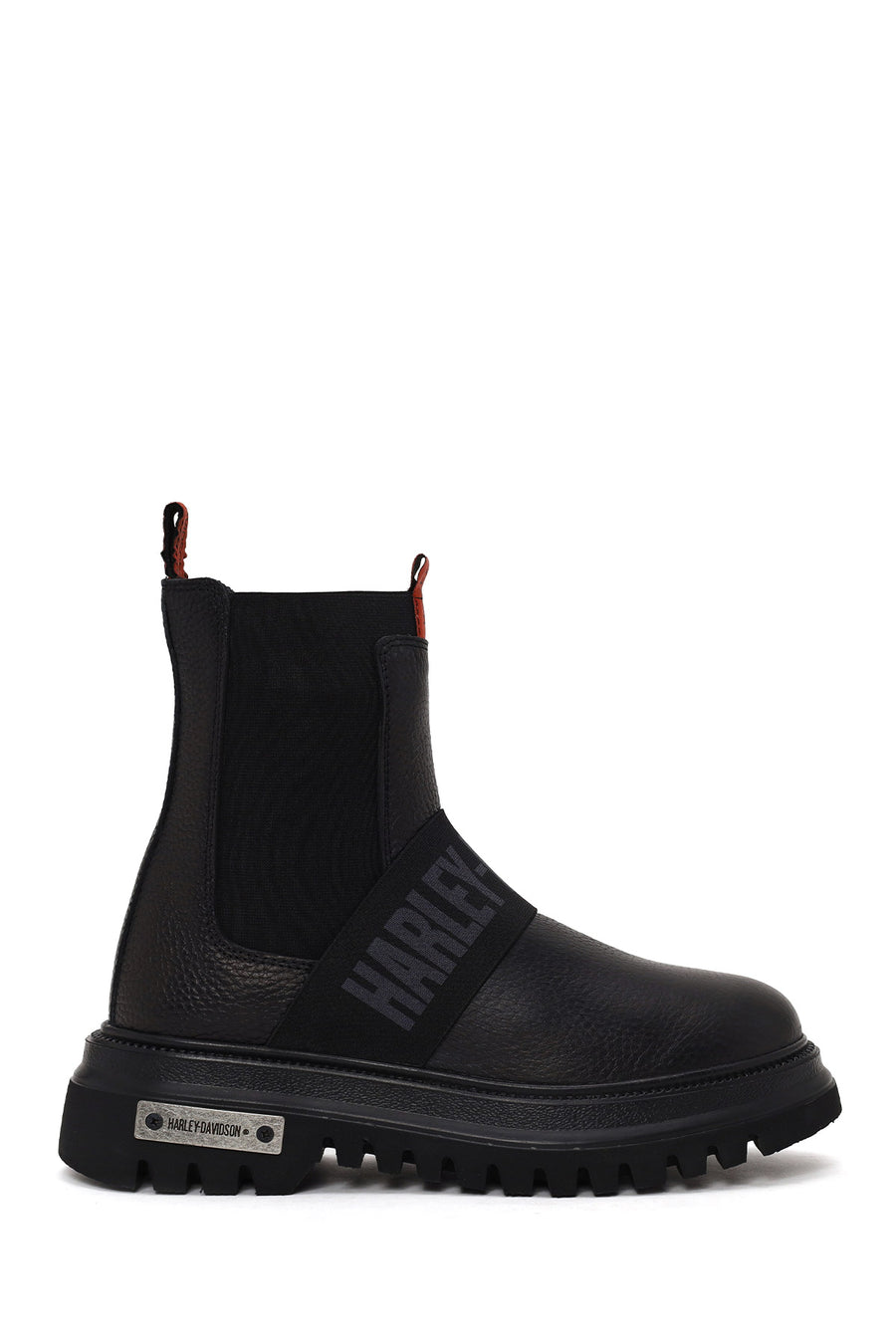 Harley Davidson Woman Gray Nefud Thick-Sole Leather Chelsea Boots 021Z100563 | Derimod
