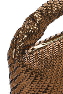 Women's Brown Long Strap Braided Mini Handbag | Derimod