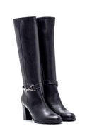 Women's Buckle Detailed Heeled Boots | Derimod