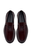 Male Burgundy Leather Classic Loafer | Derimod