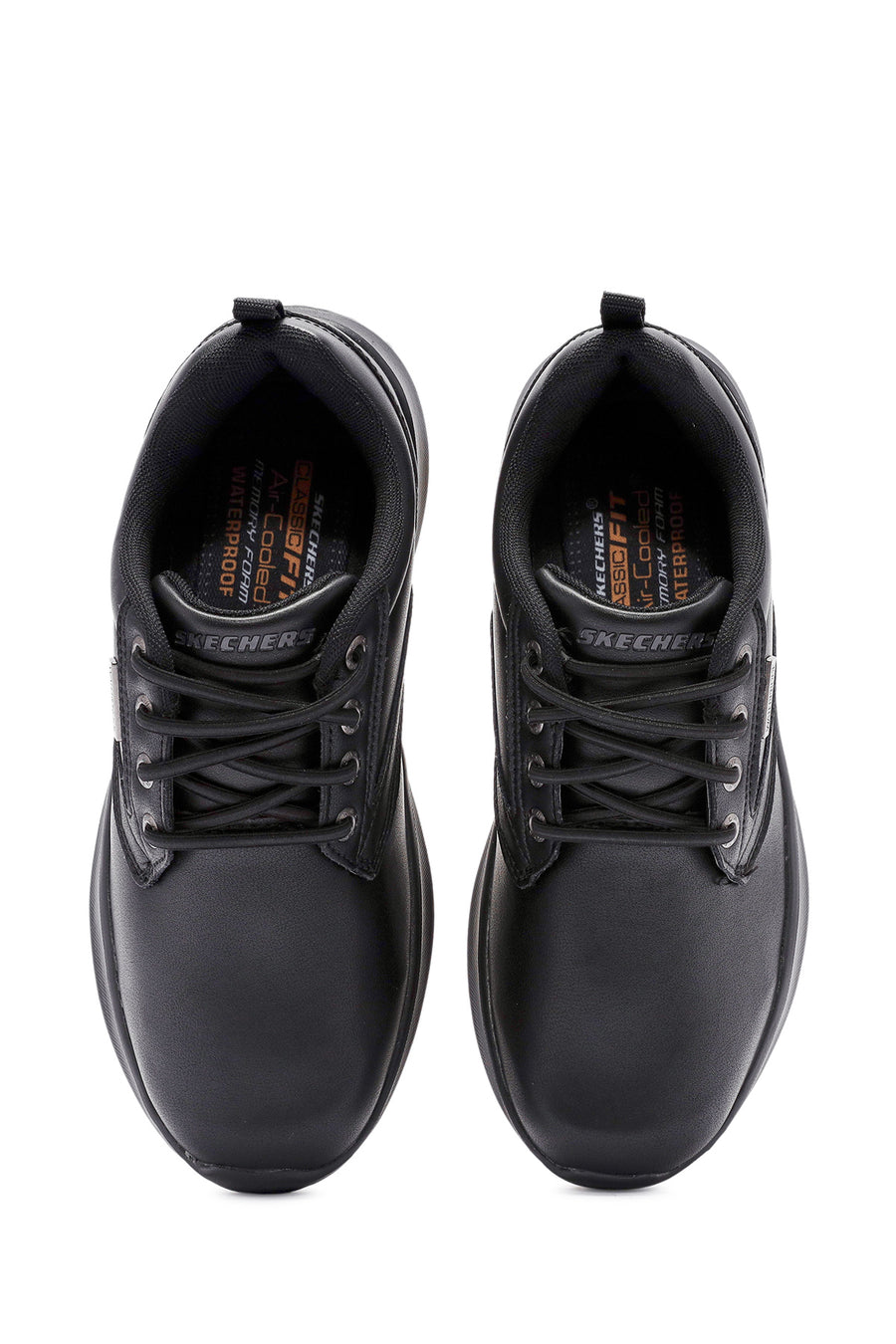 Skechers Erkek siyah Delson - Antigo Bağcıklı Deri Sneaker