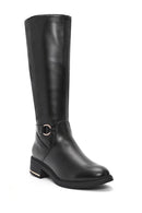 Women's Black Zipper Buckle Detail Boots | Derimod