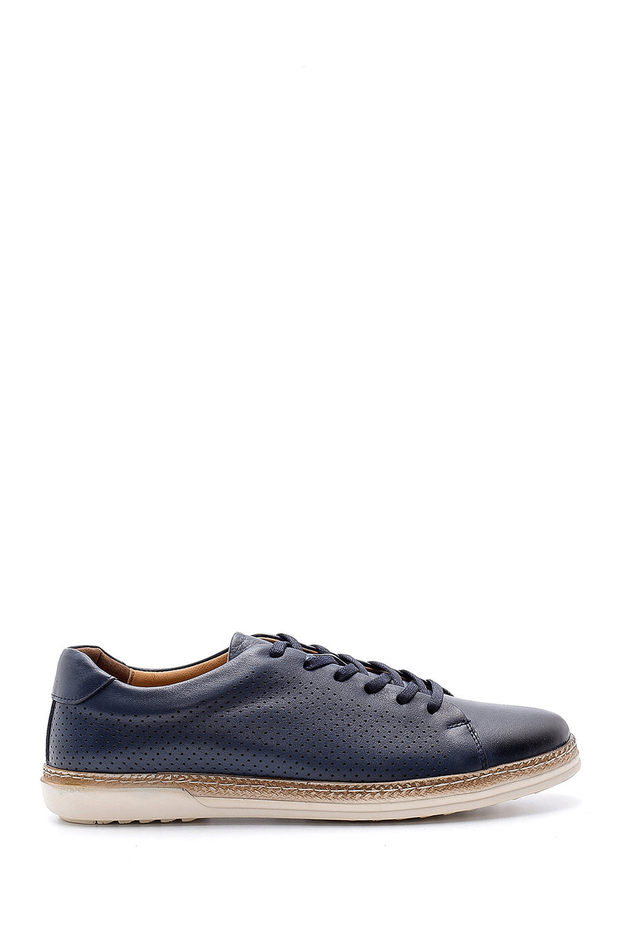 Men's Perforated Leather Sneaker 20SFD3487DI | Derimod