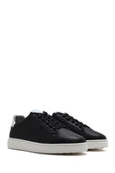 Men's Black Lace-up Leather Sneaker | Derimod