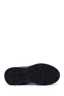 Male Black Zip Closure Thick-Soled Nubuck Leather Boots | Derimod
