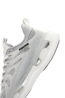 Men's White Gray Thick Soled Sneaker | Derimod