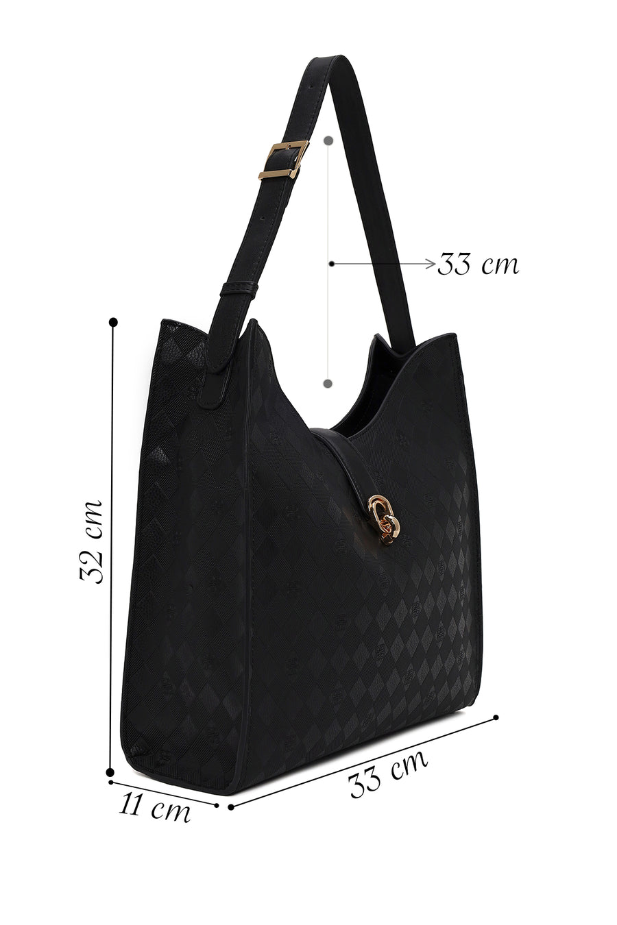 Woman Black Printed Shoulder Bag