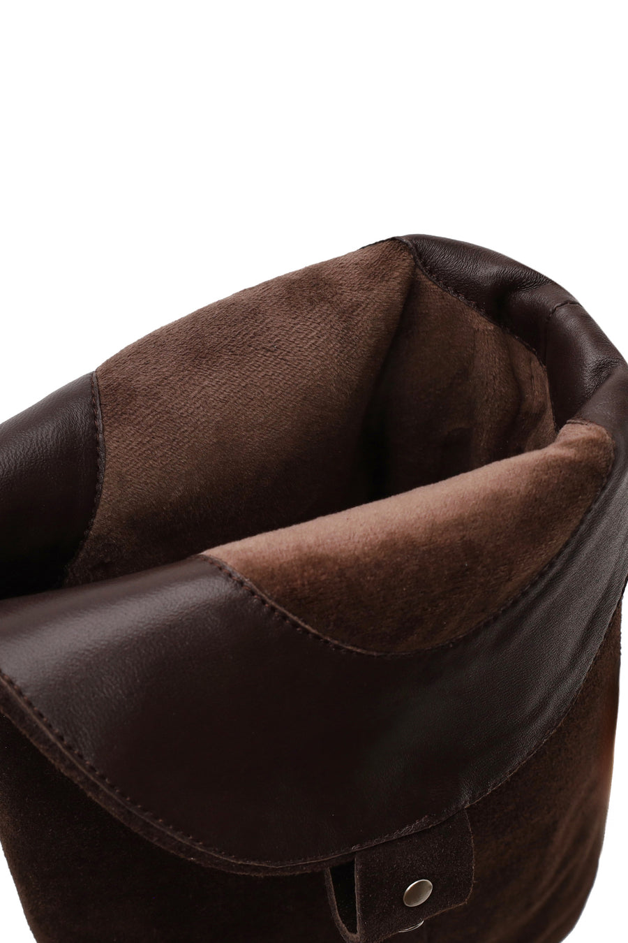 Woman Brown Thick-Heeled Suede Cowboy Boots