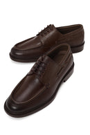 Male Brown Lace-up Thick-Soled Leather Casual Shoes | Derimod