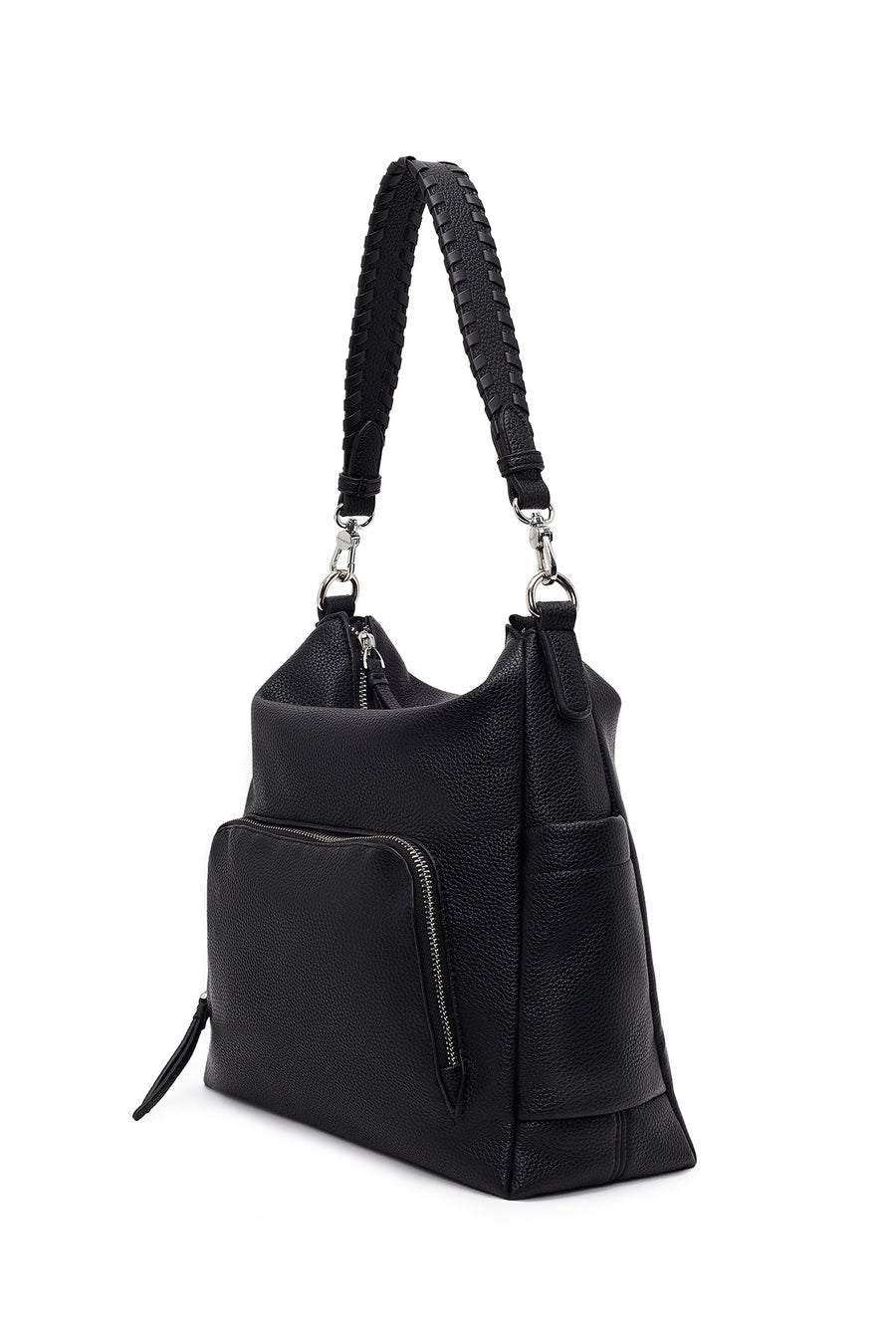 Woman Black Long-Strap Shoulder Bag
