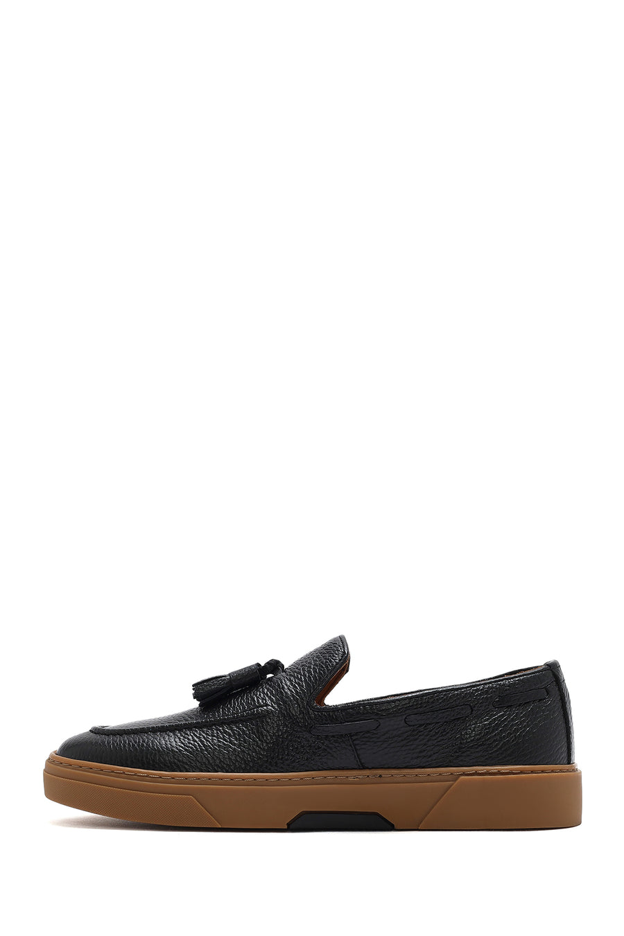Men's Black Tasseled Leather Loafer