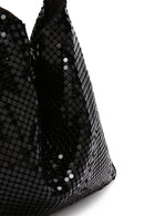 Women's Black Metal Patterned Shoulder Bag | Derimod