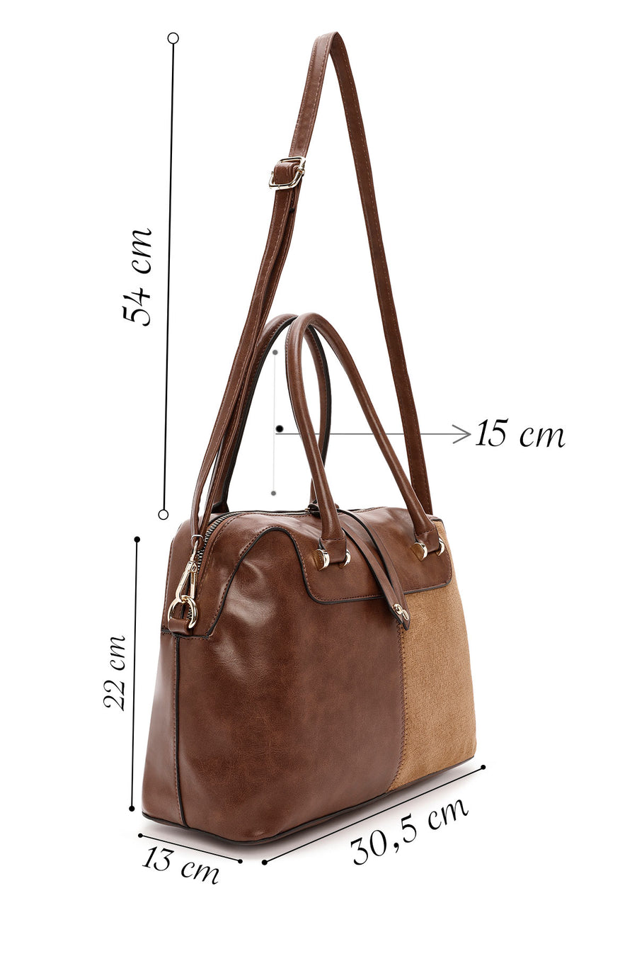Women's Brown Long Strap Shoulder Bag