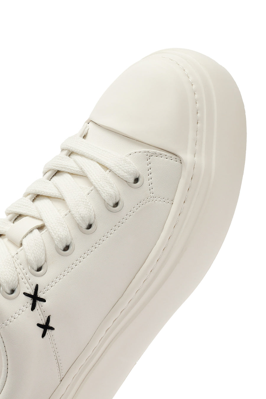
Men's White Lace-Up Leather Sneaker
