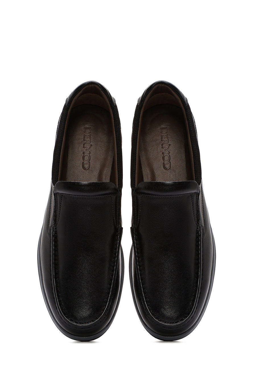 Erkek Siyah Rugan Deri Klasik Loafer