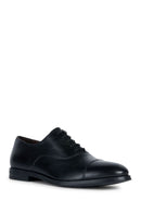 Geox Men's Black Decio Laced Leather Classic Shoes | Derimod