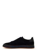Erkek Siyah Bağcıklı Nubuk Deri Sneaker | Derimod
